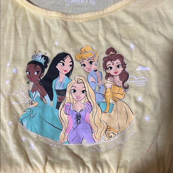 Disney Princess Yellow and Peach Kids Dress - Picture 3 of 5
